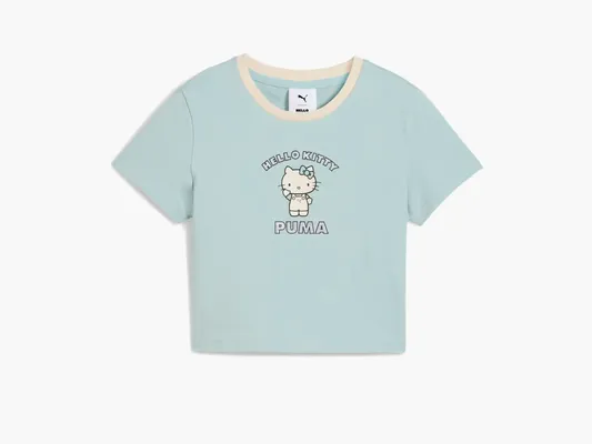 Одежда Puma x Hello Kitty and Friends Graphic Baby Tee Women «Modern Mint» golubye