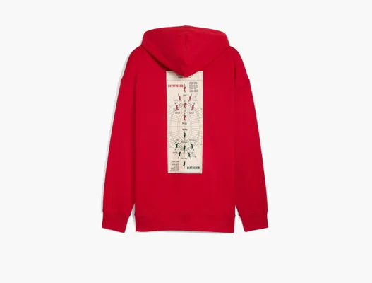 Одежда Puma x Harry Potter Relaxed Hoodie Unisex «Dark Crimson» krasnye 