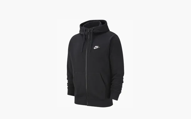 Одежда Nike Oversized Full-Zip Hoodie «Black» черный