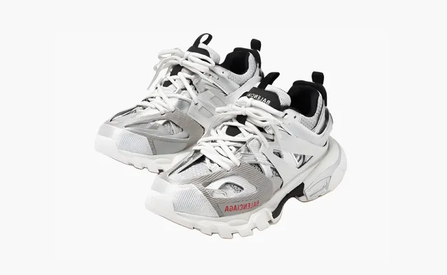 Кроссовки Balenciaga Track Low-Top Chunky Sneakers «Silver» serebryanyy