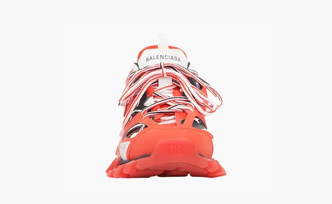 Кроссовки Balenciaga Track Clear Sole Low-Top Sneakers «Red» krasnye 
