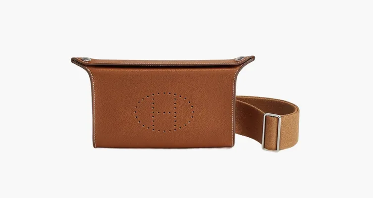 Сумки Hermes Videpoches Bag «Fauve / Gold» korichnevye