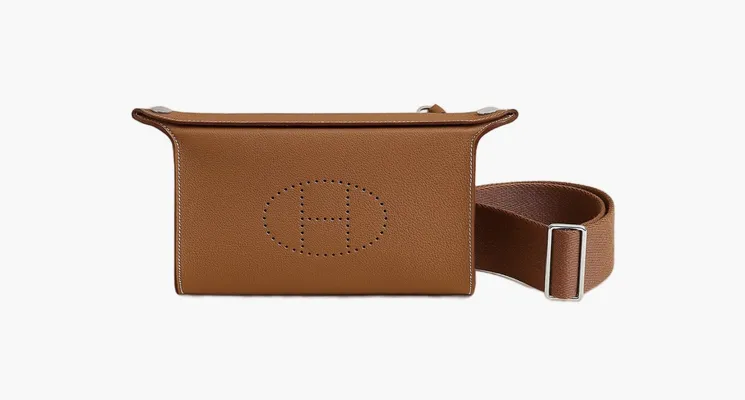 Сумки Hermes Videpoches Bag «Gold» korichnevye