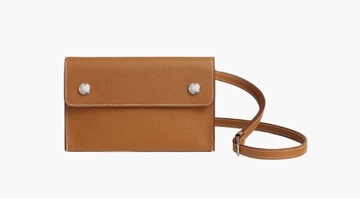 Сумки Hermesnap wallet «Gold Brown» korichnevye