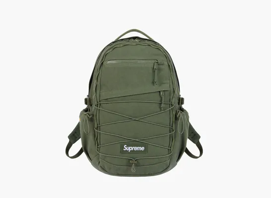Сумки Supreme Logo Backpack (SS25) «Olive» zelyenye