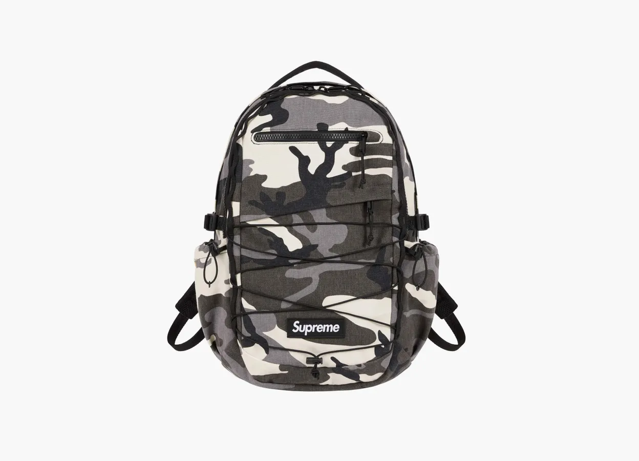 Supreme Logo Backpack (SS25) «Snow Camo»