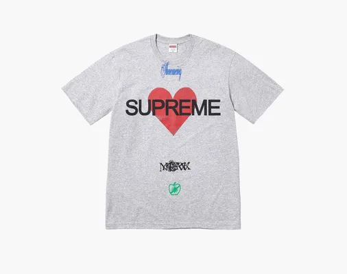 Одежда Supreme Announcing Tee «Heather Grey» serye