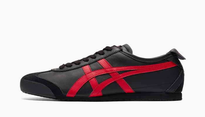  Asics Onitsuka Tiger Mexico 66 «Black/Classic Red» chyernye