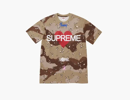 Одежда Supreme Announcing Tee «Chocolate Chip Camo» korichnevye