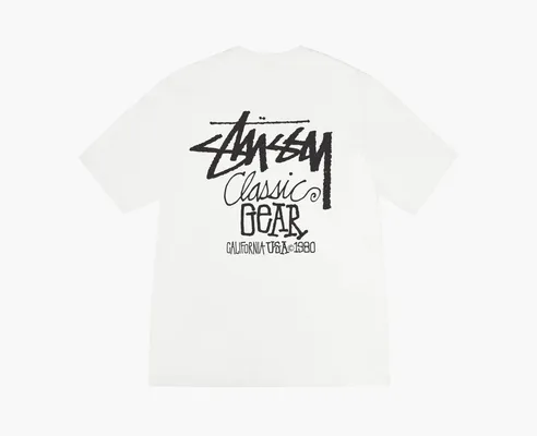Одежда Stussy Classic Gear Pigment Dyed Tee «Natural» belye