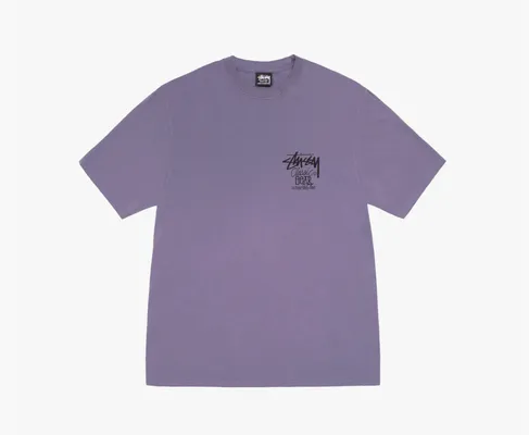 Одежда Stussy Classic Gear Pigment Dyed Tee «Grape» fioletovye
