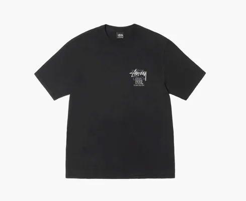 Одежда Stussy Classic Gear Pigment Dyed Tee «Black» chyernye