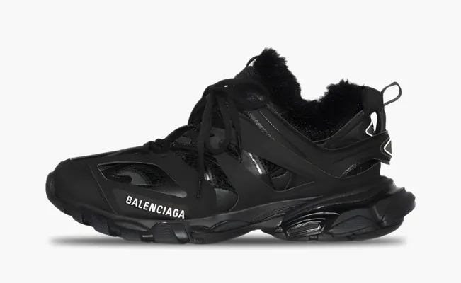 Кроссовки Balenciaga Track Sneaker «Faux Fur Black» chyernye