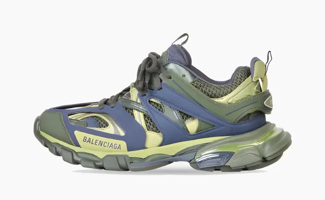  Balenciaga Track 1.0 Sneakers «Green Yellow Blue» zelyenye