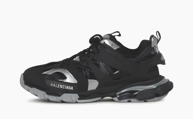 Кроссовки Balenciaga Track «Black Silver» chyernye