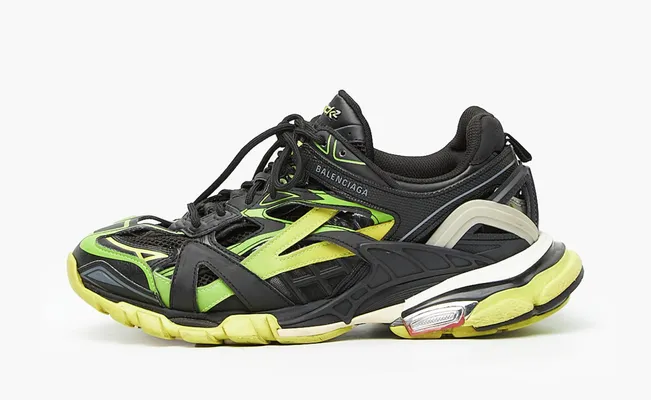 Balenciaga Track.2 Trainer «Black Yellow Green» zelyenye
