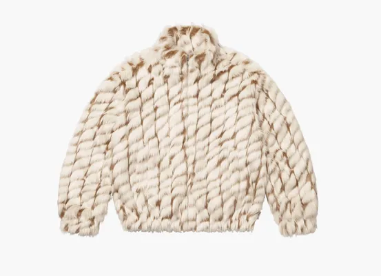  Supreme 2-Tone Windstopper Faux Fur Jacket «Tan» bezhevye