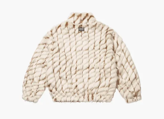  Supreme 2-Tone Windstopper Faux Fur Jacket «Tan» bezhevye