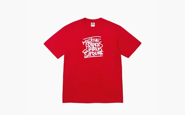 Одежда Supreme Marithé François Girbaud Collaboration T Shirts Unisex «Red» krasnye 