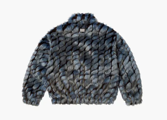  Supreme 2-Tone Windstopper Faux Fur Jacket «Blue» sinie