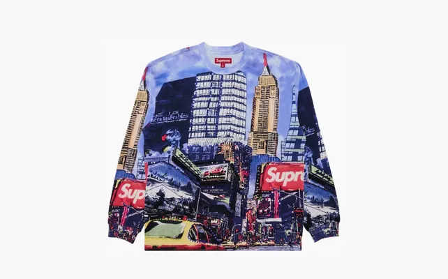 Одежда Supreme Skyline Sequin Long-Sleeve Top «Day» sinie