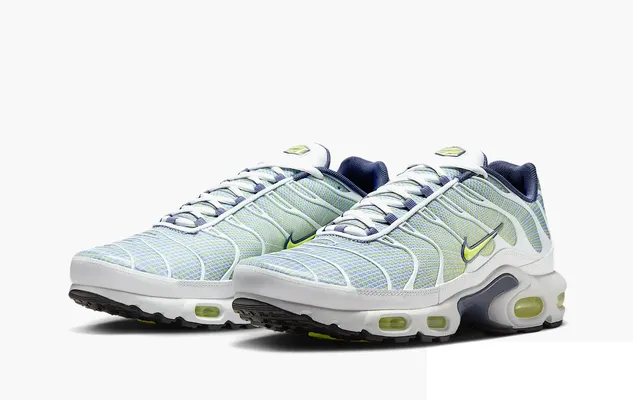  Nike Air Max Plus «Pebble Grey Lime» golubye