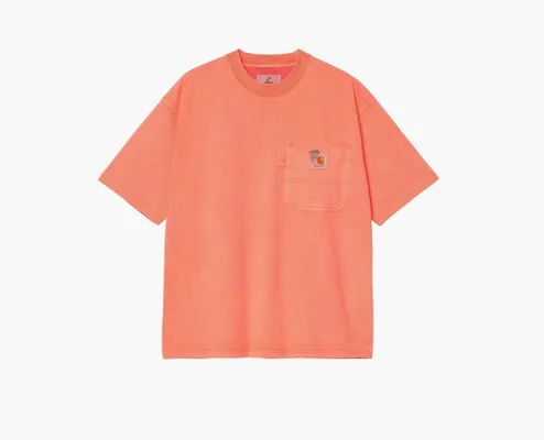 Одежда Carhartt WIP x Invincible s/s Pigment Dyed T-shirt «Shrimp» оранжевый