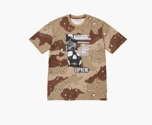 Одежда Supreme Anatomy Tee «Chocolate Chip Camo» korichnevye