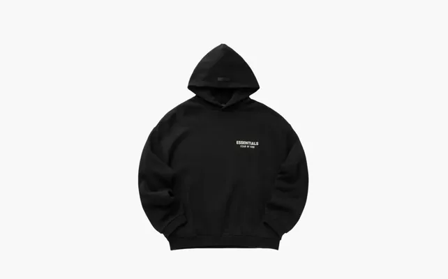 Одежда Fear of God Essentials SS25 Cargo Fleece Hoodie «Black» chyernye