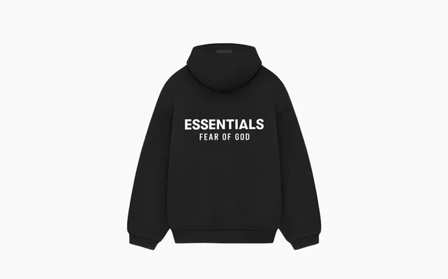 Одежда Fear of God Essentials SS25 Cargo Fleece Hoodie «Black» chyernye