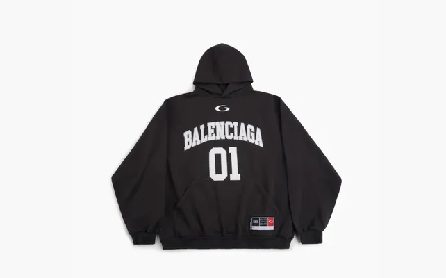 Одежда Balenciaga Hoodie Loose Fit Style «Black» chyernye