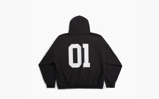 Одежда Balenciaga Hoodie Loose Fit Style «Black» chyernye