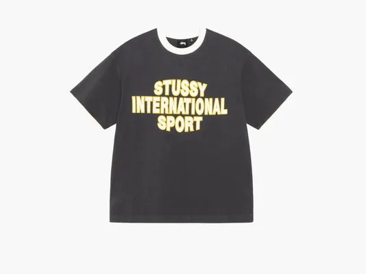 Одежда Stussy Sport Ringer Tee «Black» chyernye