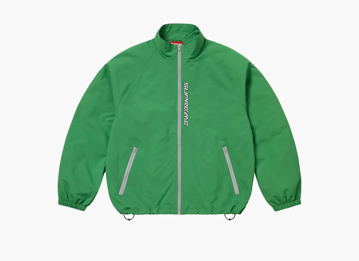 Supreme Contrast Zip Track Jacket «Green»