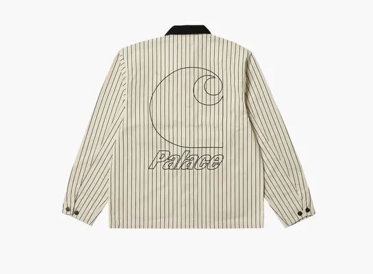 Одежда Carhartt WIP x Palace Michigan Coat «Hickory Wax/Black» bezhevye