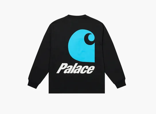 Одежда Palace x Carhartt WIP Logo Long-Sleeve «Black» chyernye