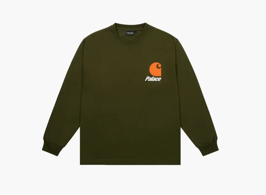 Одежда Palace x Carhartt WIP Logo Long-Sleeve «Plant» zelyenye