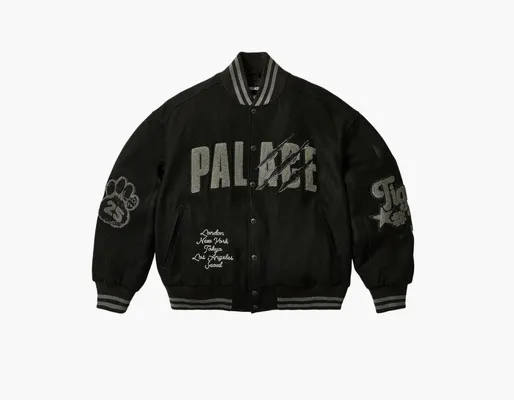  Palace Tora Tora Varsity Jacket «Black» chyernye