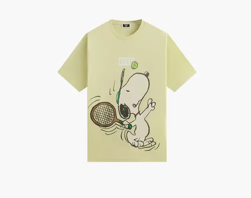 Одежда Kith For Peanuts Tennis Vintage Tee «Cucumber» zhyeltye