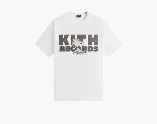 Одежда Kith For Peanuts Kith Records Vintage Tee «White» belye