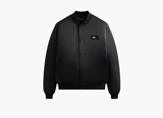 Одежда Kith For Peanuts Satin Bomber Jacket «Black» chyernye