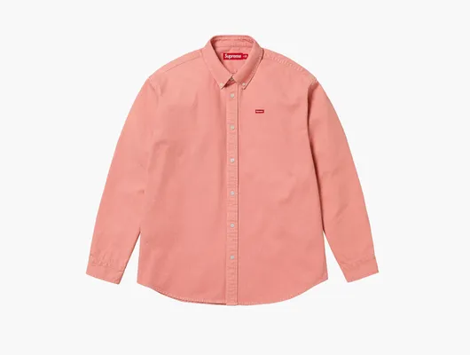 Одежда Supreme Small Box Denim Shirt «Pink» rozovye