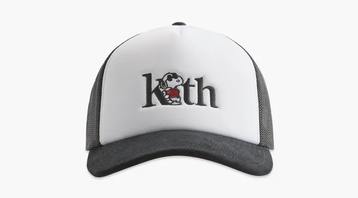 Аксессуары Kith For Peanuts 75 Nolan Poly Foam Trucker With Suede Brim «Black» черный