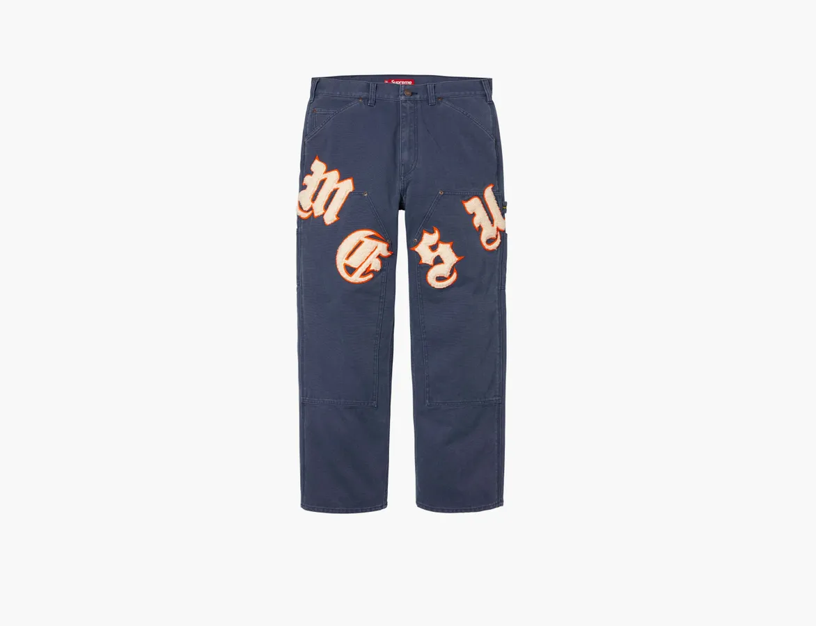 Supreme Old English Canvas Double Knee Painter Pant «Navy»
