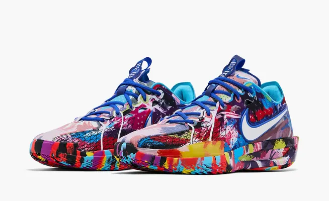  Nike Air Zoom GT Cut 3 x Jewell Loyd «Paint» raznotsvetnye