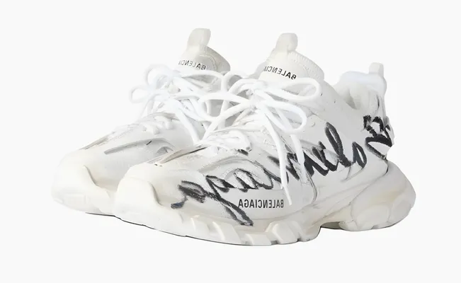 Кроссовки Balenciaga Track Signature Sneakers «White» belye