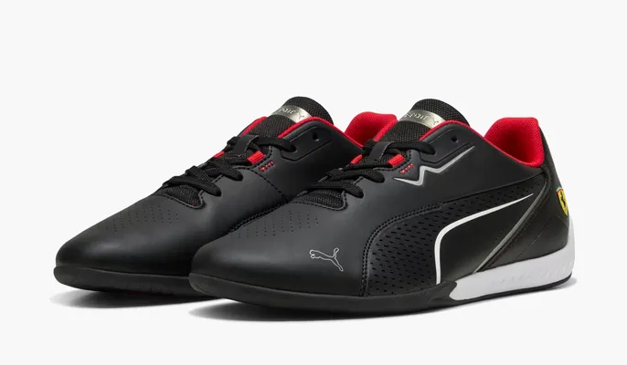  Puma Scuderia Ferrari Drift Cat 11 Men's Sneakers «Black-Rosso Corsa» chyernye