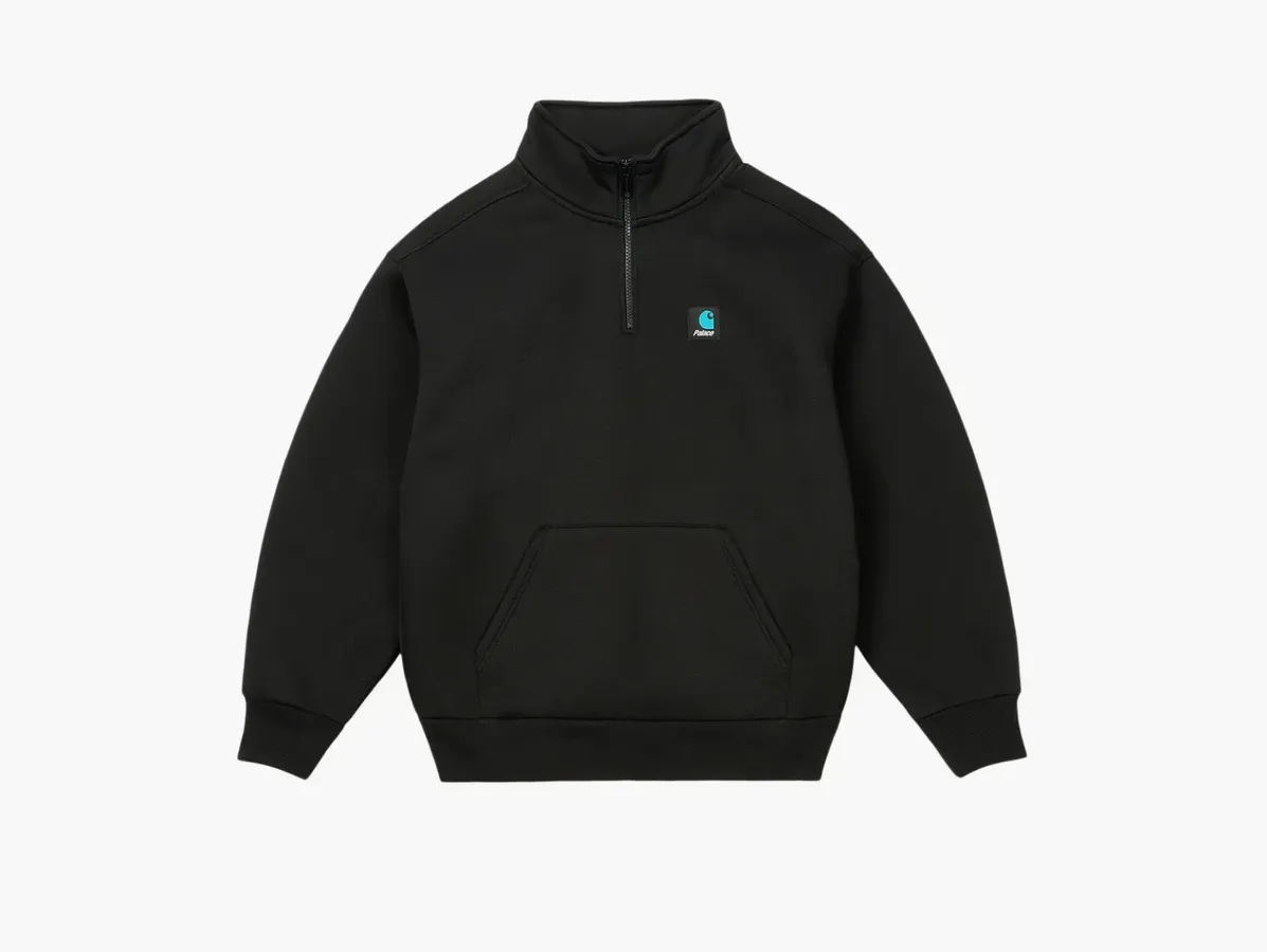 Palace x Carhartt WIP Carlux 1/2 Zip Sweatshirt «Black»