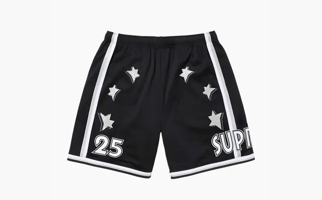 Одежда Supreme SS25 Basketball Shorts «Black» chyernye