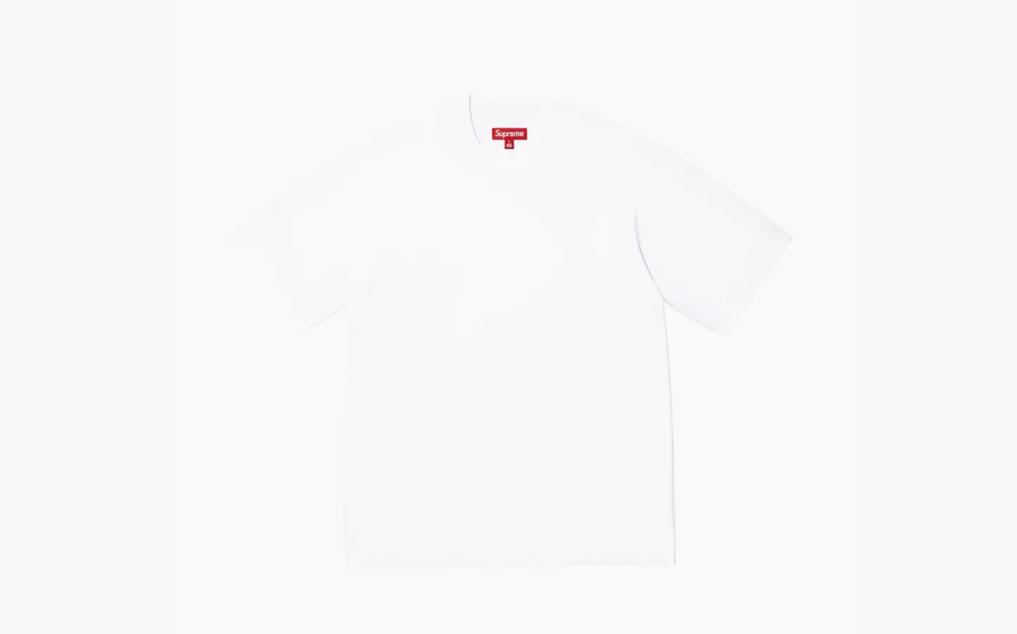 Supreme Contrast Appliqué Short-Sleeve Top «White»